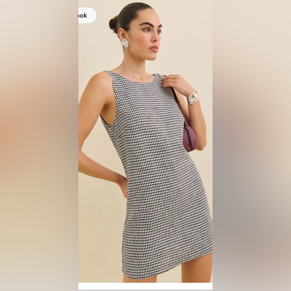 Reformation Rosemond Linen Dress Black - Size 0